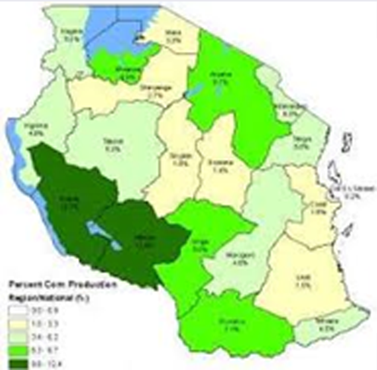 Maize Growing Regions Tanzania
